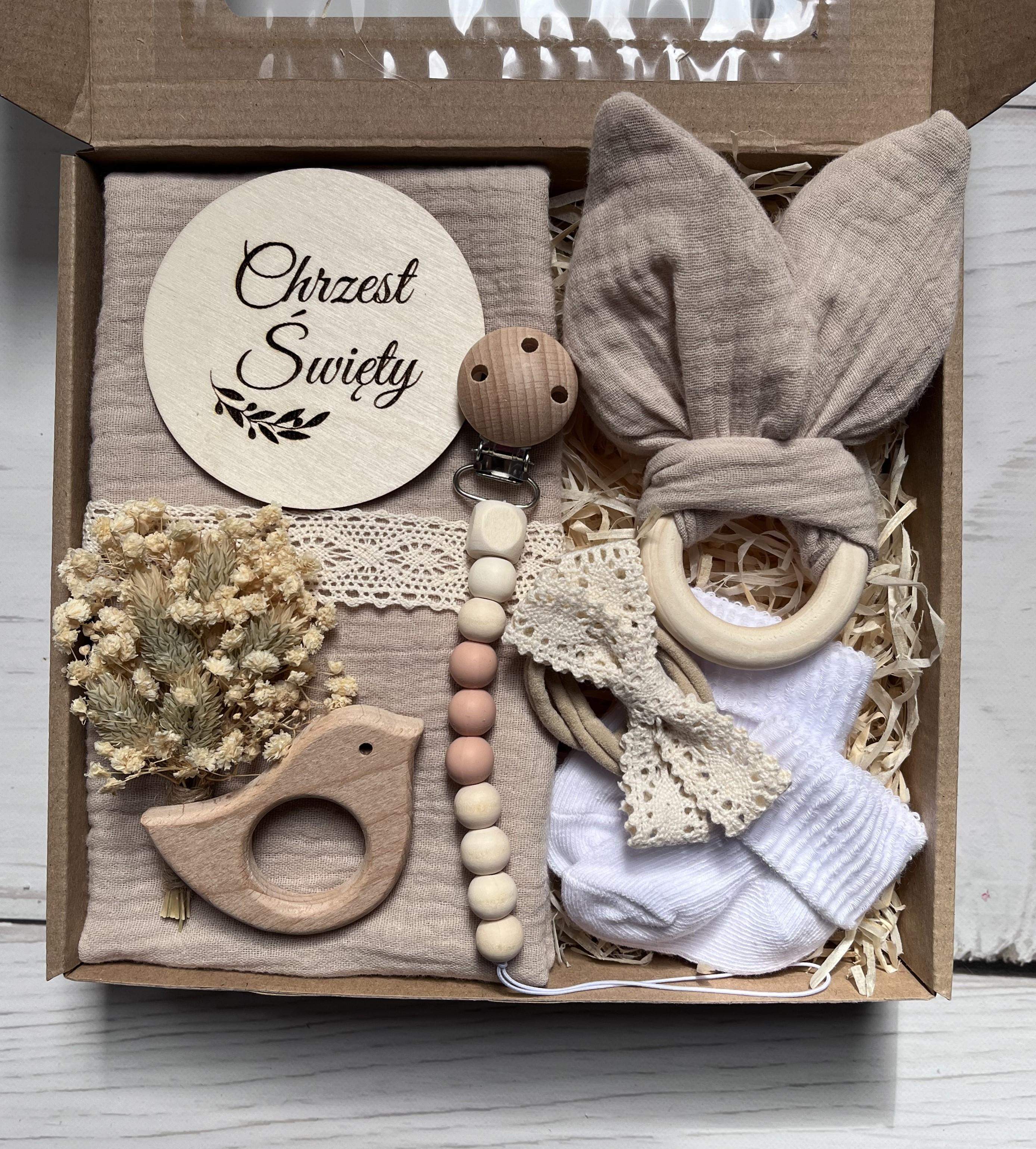Pamiątka Chrztu Świętego Prezent na Chrzest Święty Box