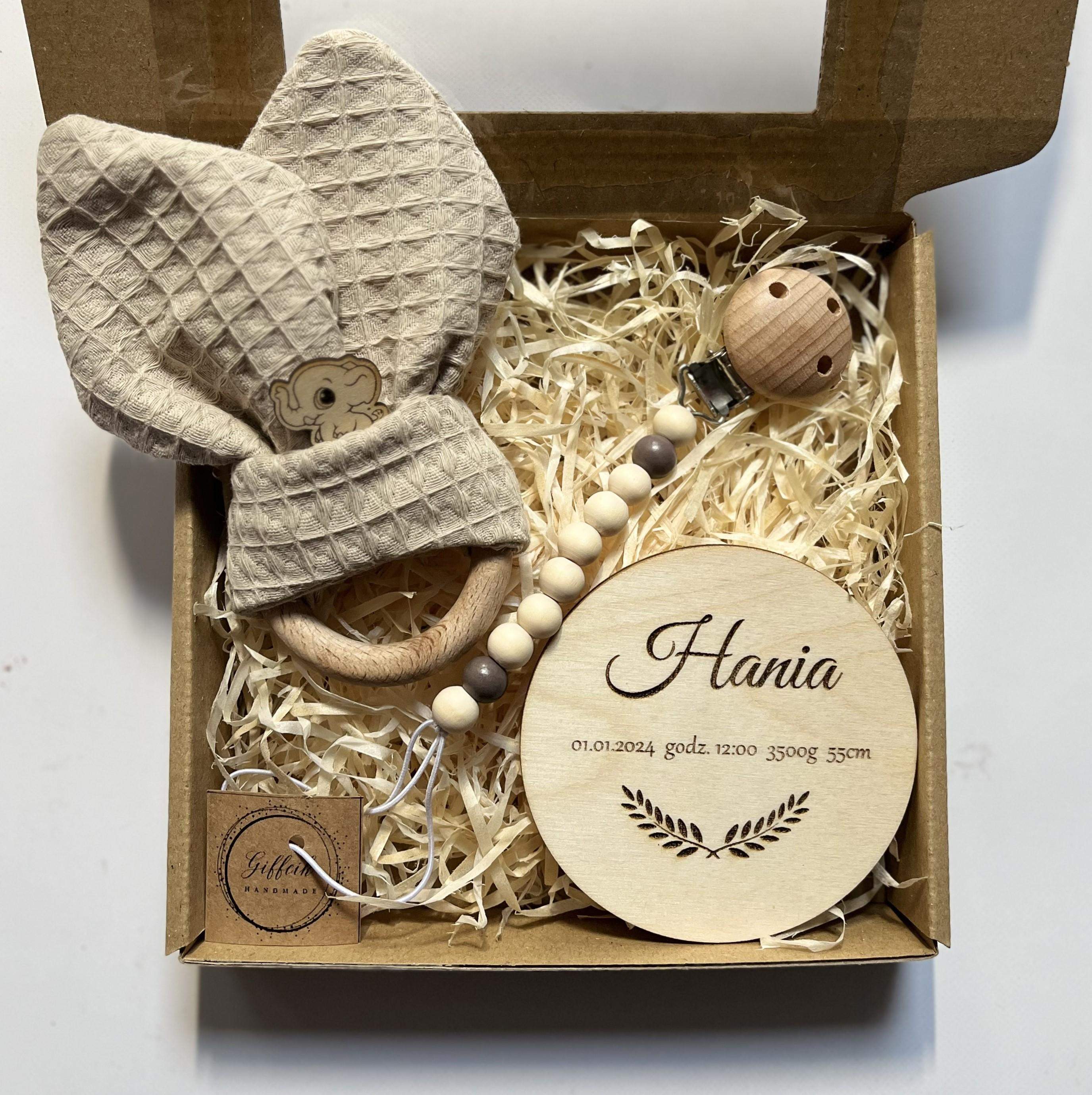 Prezent narodziny dziecka wyprawka dla niemowlaka zestaw noworodka METRYKA