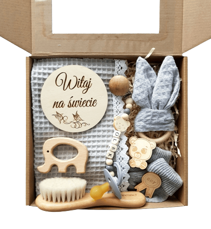 Personalizowany Zestaw Prezentowy dla Noworodka - Unikalny Baby Gift Box